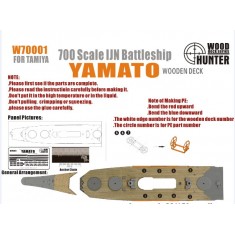 1/700 IJN Battleship Yamato Wooden Deck for Tamiya kit #31113