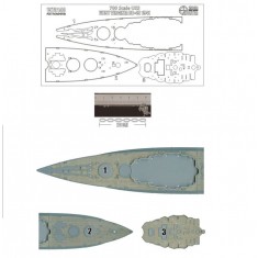 1/700 USS West Virginia BB-48 1941 Wood Deck for Trumpeter kit #05771