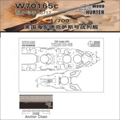 1/700 USS Texas BB-35 Wooden Deck for Trumpeter kit #06712