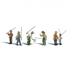 HO Scale Fly Fishermen (6 figures)