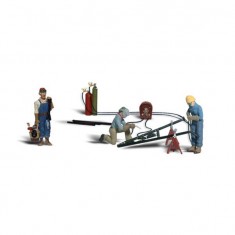 O Scale Welders (3 figures) and Accessories