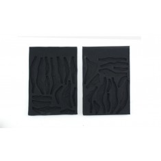 Molds for Making Creek Bank Rock (2 different molds, 12.7 cm x 17.7 cm each)