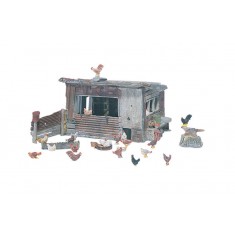 HO Scale Chicken Coop Kit