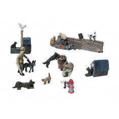HO Scale Cats and Dogs Kit
