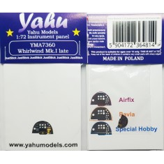 1/72 Whirlwind Instrument Panel for Special Hobby/Airfix/Pavla kit