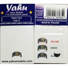 1/72 Yakovlev Yak-9 Instrument Panel for Zvezda/Dako/Valom kit