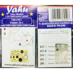 1/24 Fokker Dr.I Instrument Panel for Meng kits