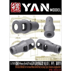 1/35 88mm KwK/Pak Anti-Tank Gun Muzzle Brakes (3pcs) for Tiger II/Nashorn/Jagdpanther