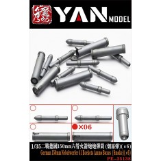 1/35 WWII German 150mm Six-Barrel Rocket Launcher Tubes #Smoke (6pcs)