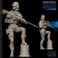 1/24 (75mm Scale) Fantasy US SEAL Assault Team Female Sniper