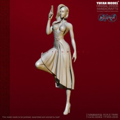 75mm Scale "Miss China" Cheongsam Girl w/Pistol