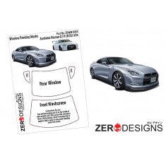 1/24 Nissan GT-R (R35) Window Pre-Cut Painting Masks for Aoshima kits