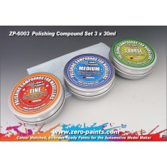 Polishing Compound Set (3 Grades+Cloth) - Course 75g (Start), Medium 75g, Fine 60g (Finish)