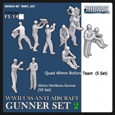 1/200 US Anti Aircraft Gunner #2: Quad 40mm Bofors Team, 20mm Oerlikons Gunner