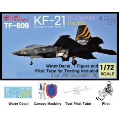 1/72 KF-21 Decal "002", Test Pitot Tube & Figure for Academy kits