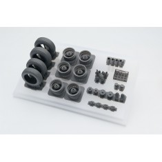 1/24 Ferrari 250GTO 1962 Wire Wheel and Tyre Set