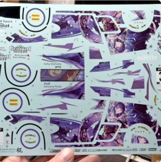 1/24 Audi R8 LMS Genshin Raiden Shogun Decal for Meng NuNu Kit