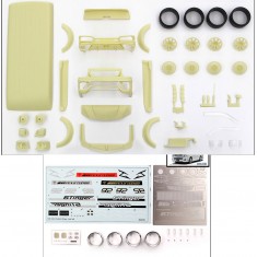 1/24 Hiace S.A.D Custom Stinger J High Roof Transkit parts for Aoshima kit