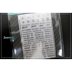 1/24 - 1/43 Porsche Logo Metal Sticker