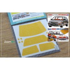 1/24 Honda Civic Hatch Window and Light Painting Masks for Tamiya kit