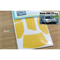 1/24 Honda Civic EF Window and Light Painting Masks for Aoshima/Beemax kit