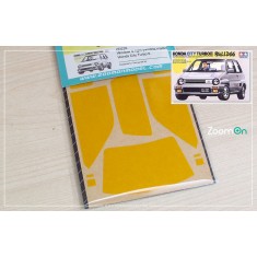 1/24 Honda City Turbo II Window and Light Painting Masks for Tamiya Kit