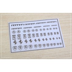 1/24 F Logo Metal Sticker