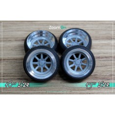 1/24 16'' Rotiform MLW Rim set with Stretch Tyres