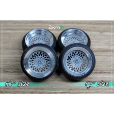 1/24 15'' SSR Formula Mesh Rim set with Normal Tyres