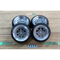 1/24 15'' SSR Star Shark Rim set with Normal Tyres