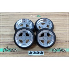1/24 15'' SSR MK2 Rim set with Normal Tyres