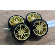 1/24 17'' Forgedstar F14 Rim set with Tyres