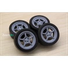 1/24 15'' Mugen RNR Rim set with Tyres