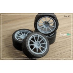 1/24 17'' Rays ZE40 Rim set with Tyres