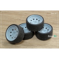 1/24 18'' Diamond steelies Rim set with Tyres