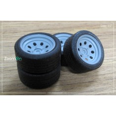 1/24 15'' Circle Steel Rim set with Tyres