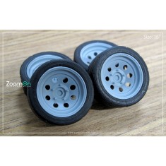 1/24 16'' Circle Steel Rim set with Tyres