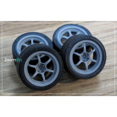 1/24 18'' Advan Racing RG2 Rim set with Tyres