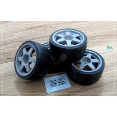 1/24 18'' Speedline ST2 Rim set with Tyres