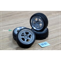 1/24 16'' Nismo LM GT1 Rim set with Tyres
