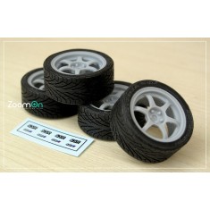 1/24 16'' SSR Type C Rim set with Tyres