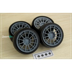 1/24 15'' Enkei NT03RR Rim set (4 holes) with Tyres