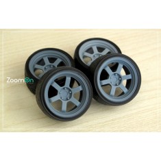 1/24 15'' Rays TE37V Mark II Rim set with Tyres