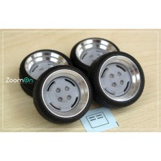 1/24 16'' AE86 OEM Custom Rim set (female hub) with Stretch Tyres