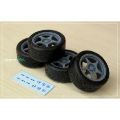 1/24 17'' Enkei RP01 Rim set with Tyres