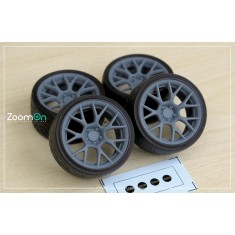 1/24 17'' BBS RE-V7 Rim set with Tyres