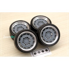1/24 18'' Barone AP-12 Rim set with Tyres for Hiace
