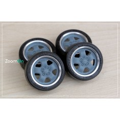 1/24 16'' Mugen MR-5 Rim Set (Metal Ring + Tyres)