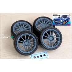 1/24 18'' Enkei Subaru WRX STI Spec C Type RA-R Rim Set (Normal Rim + Tyres)