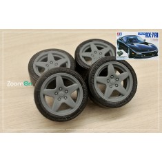 1/24 16'' Mazda RX7 FD3S OEM Rim Set (Normal Rim + Tyres)